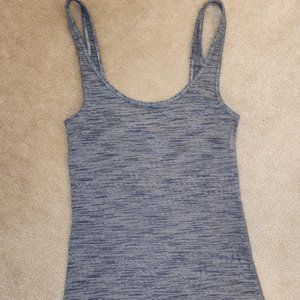Lululemon Women's Reversible Daily Tank - Black/Grey & White Stripes, Size 2